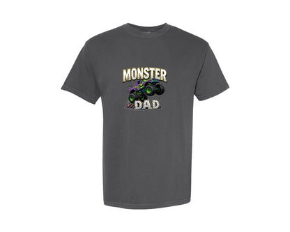 brand:Comfort Colors|color:Pepper|Fathers Day Monster Truck T Shirtdesign Graphic T-Shirt