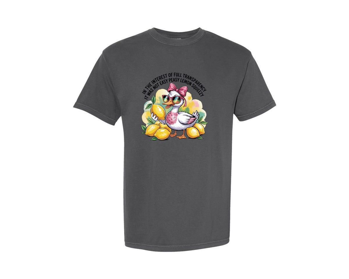 brand:Comfort Colors|color:Pepper|Not Easy Peasy Lemon Squeezy Funny Graphic T-Shirt