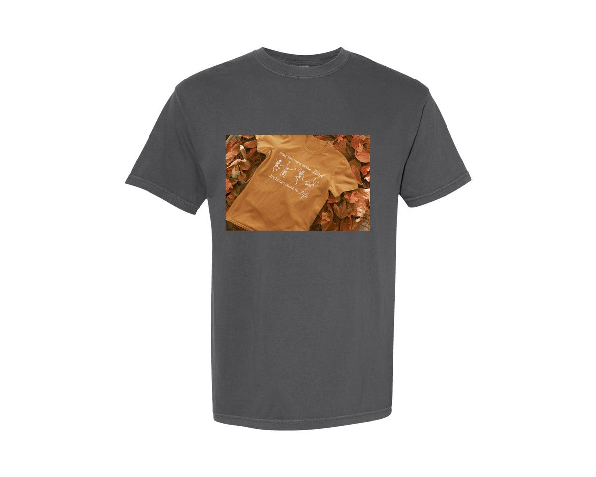 brand:Comfort Colors|color:Pepper|Dry Bones Come To Life Christian Graphic T-Shirt