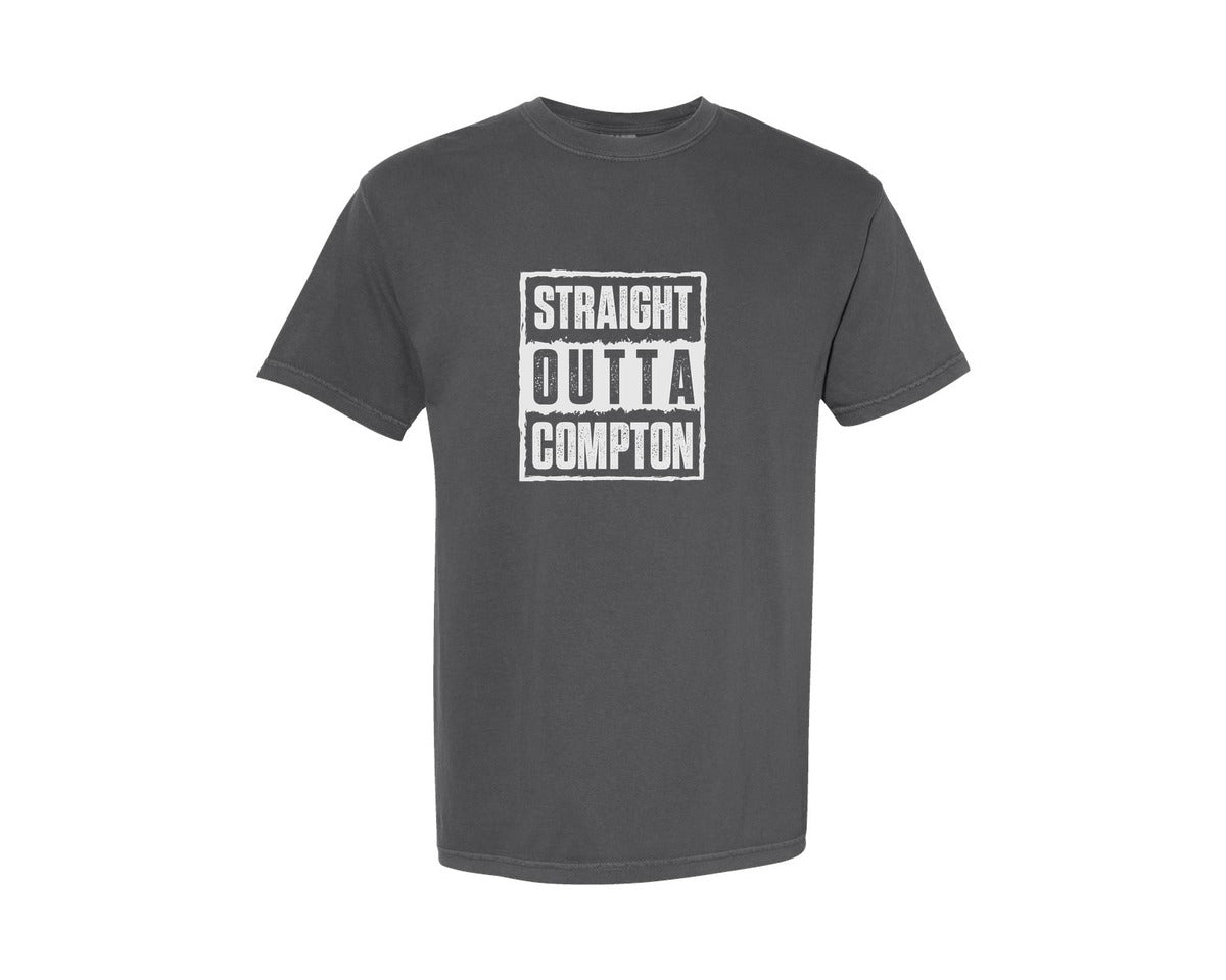 brand:Comfort Colors|color:Pepper|Straight Outta Compton T Shirt Graphic T-Shirt