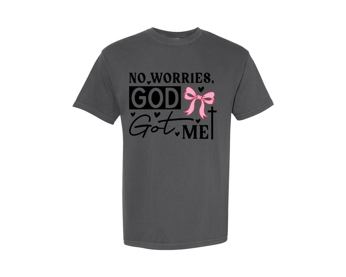 brand:Comfort Colors|color:Pepper|Christian No Worries God Graphic T-Shirt