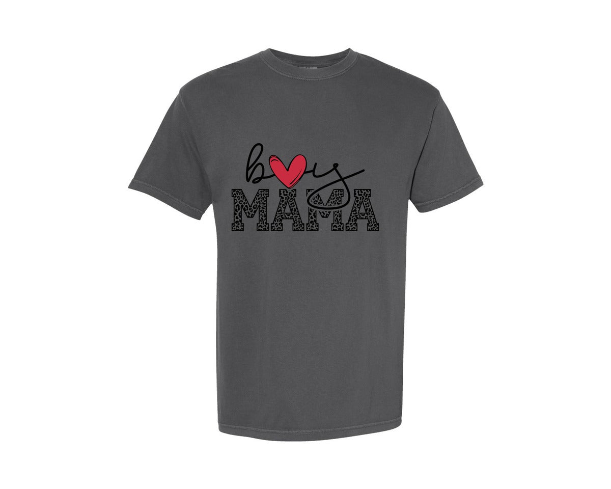 brand:Comfort Colors|color:Pepper|Boy Mama Mama Boy 2 Graphic T-Shirt