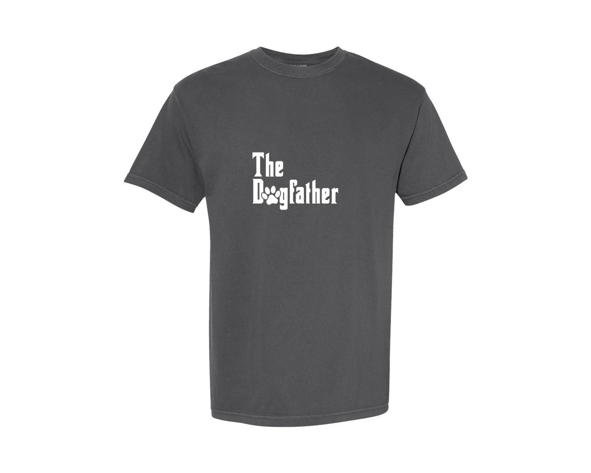 brand:Comfort Colors|color:Pepper|The Dogfather Fathers Day Design Graphic T-Shirt