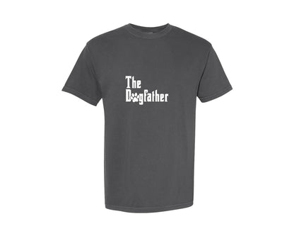 brand:Comfort Colors|color:Pepper|The Dogfather Fathers Day Design Graphic T-Shirt