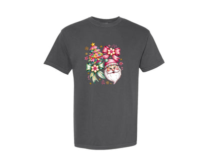 brand:Comfort Colors|color:Pepper|Santa Coquette Christmas Xmas Tree Graphic T-Shirt