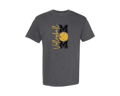 brand:Comfort Colors|color:Pepper|Volleyball Mom Front Back Shirt Graphic T-Shirt