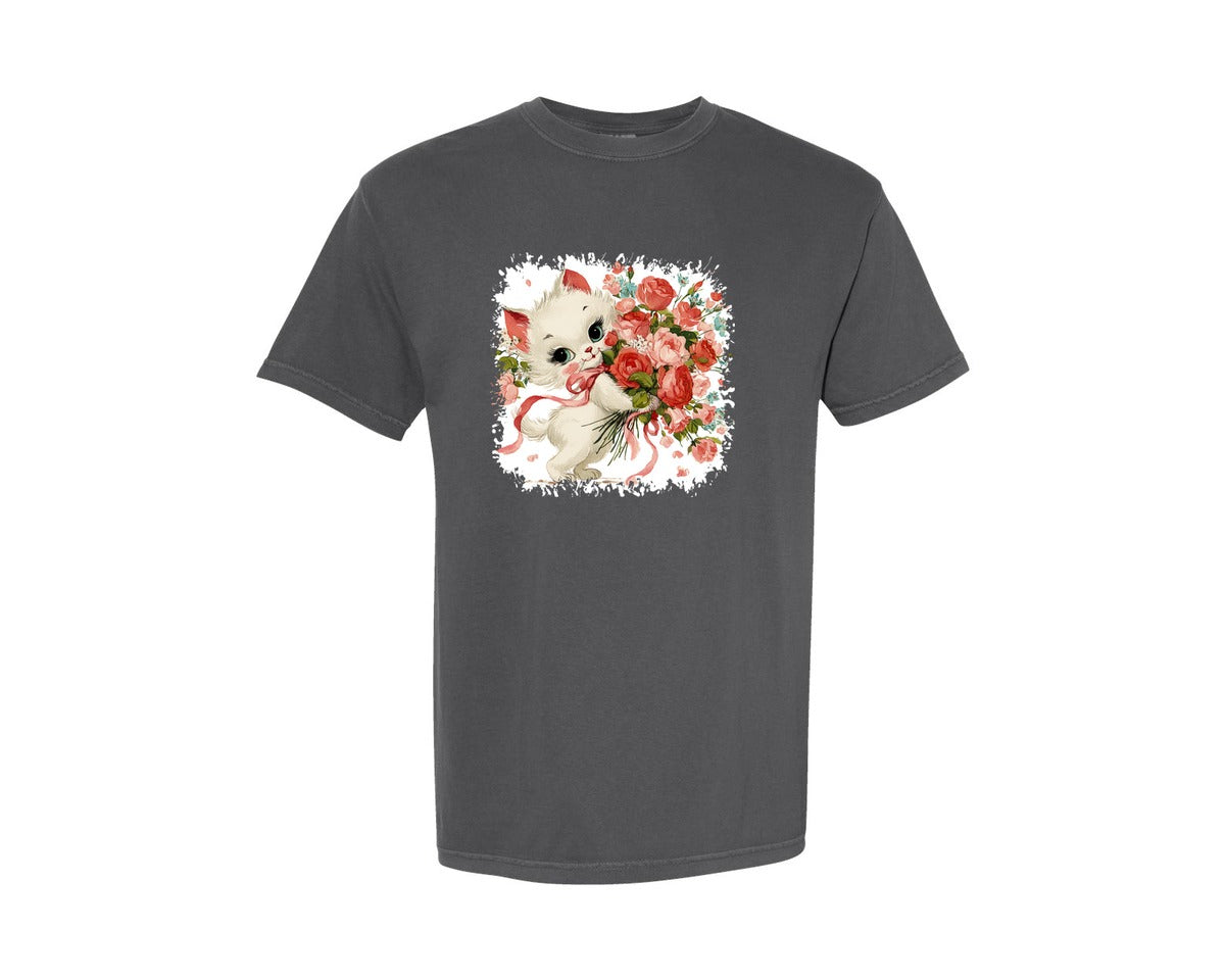 brand:Comfort Colors|color:Pepper|Vintage Valentine Square Tshirt 23 Graphic T-Shirt