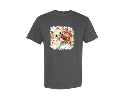 brand:Comfort Colors|color:Pepper|Vintage Valentine Square Tshirt 23 Graphic T-Shirt
