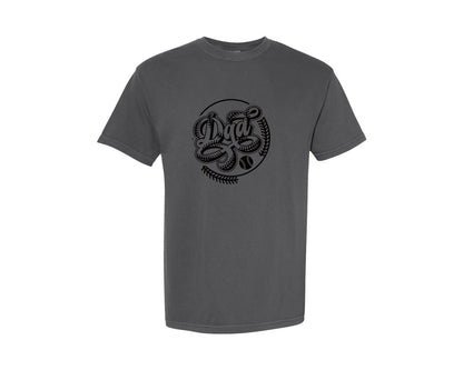 brand:Comfort Colors|color:Pepper|Baseball Dad Calls Me Dad T Shirt Graphic T-Shirt