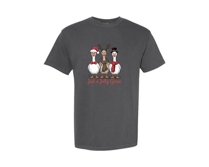 brand:Comfort Colors|color:Pepper|Christmas Goose 5 Graphic T-Shirt