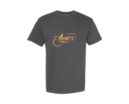 brand:Comfort Colors|color:Pepper|Amen Design Inspirational Graphic T-Shirt