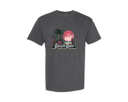 brand:Comfort Colors|color:Pepper|Retro Beach Bum Summer Graphic T-Shirt