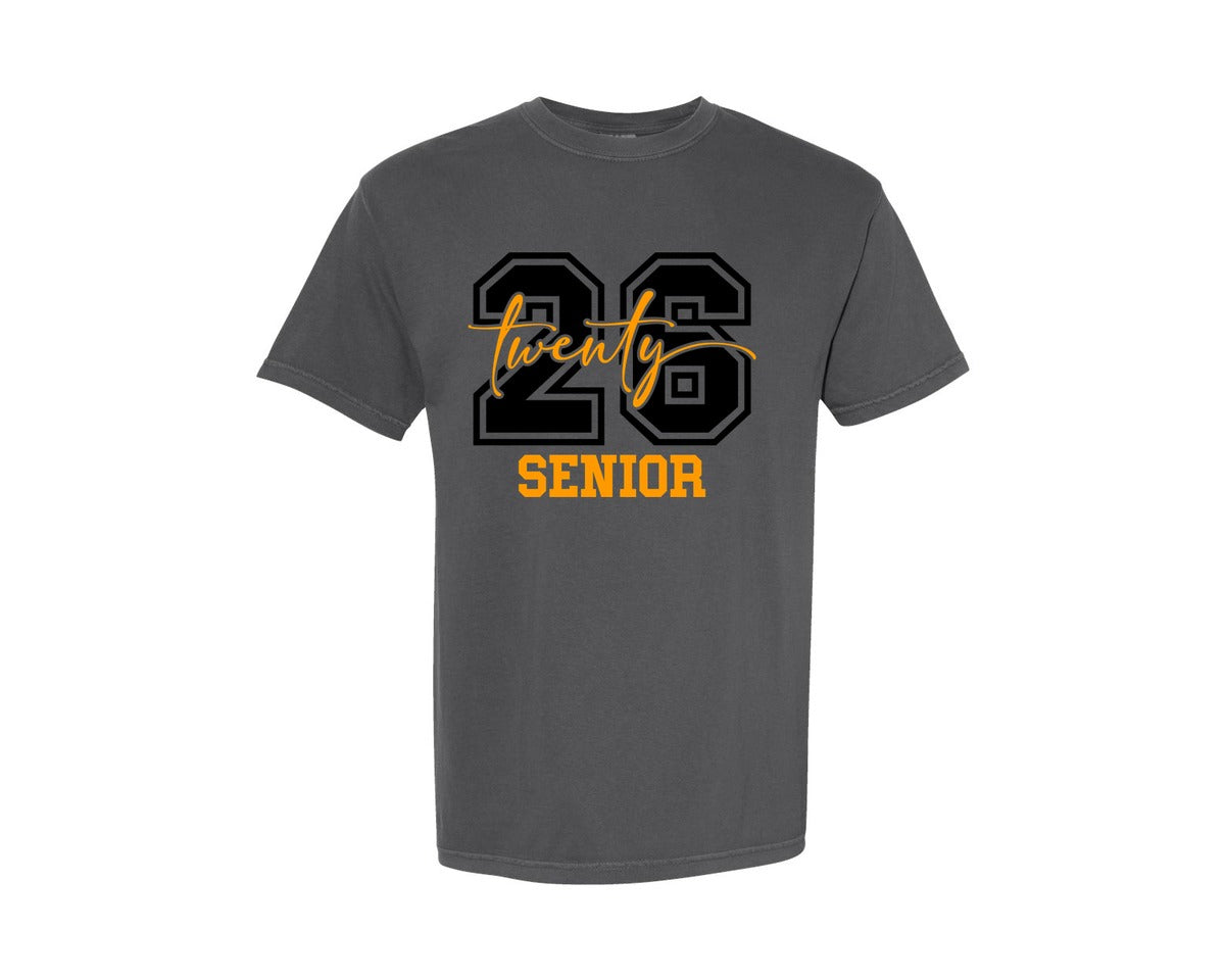 brand:Comfort Colors|color:Pepper|Class Of 2026 Senior 2026 6 Graphic T-Shirt
