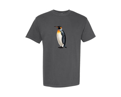 brand:Comfort Colors|color:Pepper|Detailed King Penguin Wildlife Graphic T-Shirt