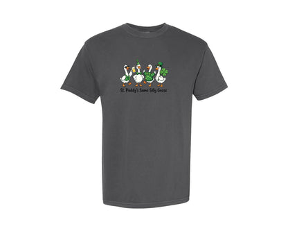 brand:Comfort Colors|color:Pepper|Irish Silly Goose St Patricks Graphic T-Shirt