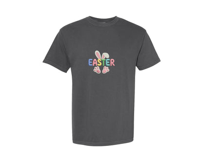 brand:Comfort Colors|color:Pepper|Easter Bunny Faux Yarn Easter 4 Graphic T-Shirt