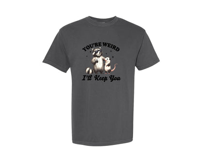 brand:Comfort Colors|color:Pepper|Sarcastic Funny Raccoon Possum Weird Graphic T-Shirt