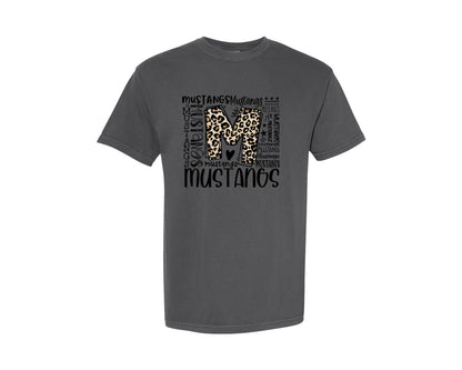 brand:Comfort Colors|color:Pepper|Mustangs Mascot Graphic T-Shirt