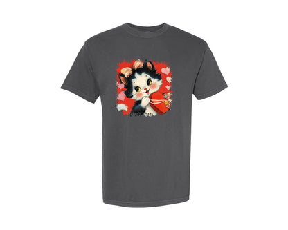 brand:Comfort Colors|color:Pepper|Vintage Valentine Square Tshirt 26 Graphic T-Shirt