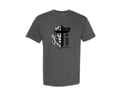 brand:Comfort Colors|color:Pepper|Man Of God Jesus Cross Graphic T-Shirt