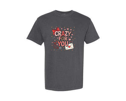 brand:Comfort Colors|color:Pepper|Nurse Valentines Shirt Graphic T-Shirt