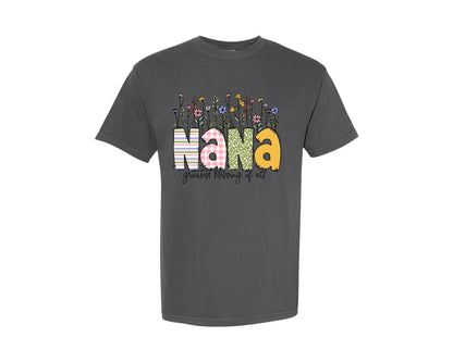 brand:Comfort Colors|color:Pepper|Nana Greatest Blessing Nana Graphic T-Shirt