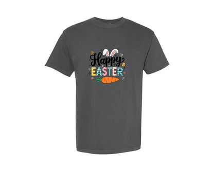 brand:Comfort Colors|color:Pepper|Retro Happy Easter Design 7 Graphic T-Shirt