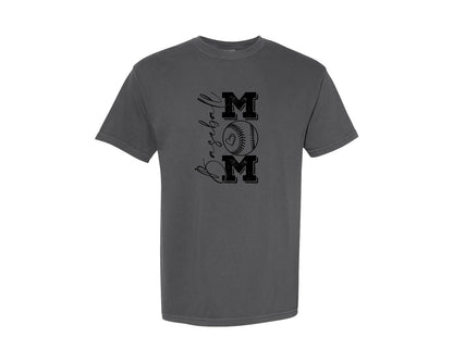 brand:Comfort Colors|color:Pepper|Baseball Mama 16 Graphic T-Shirt