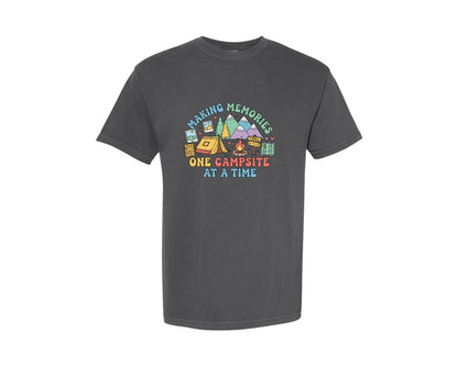 brand:Comfort Colors|color:Pepper|Making Memories Camping Graphic T-Shirt