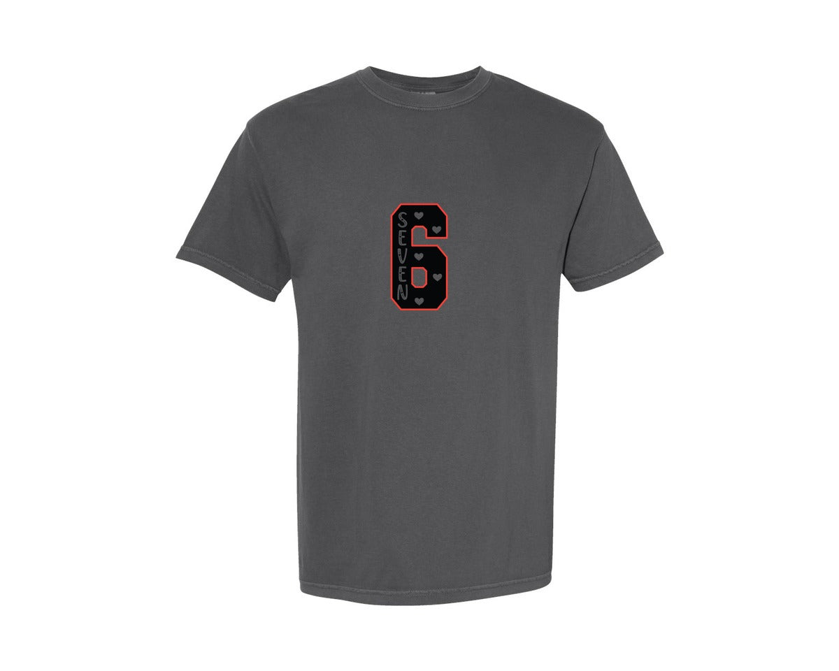 brand:Comfort Colors|color:Pepper|Six Seven Valentines Day Funny 6 7 2 Graphic T-Shirt