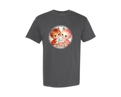 brand:Comfort Colors|color:Pepper|Vintage Valentine Round Tshirt 35 Graphic T-Shirt
