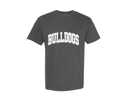 brand:Comfort Colors|color:Pepper|Retro Bulldogs Distressed Bulldog Graphic T-Shirt