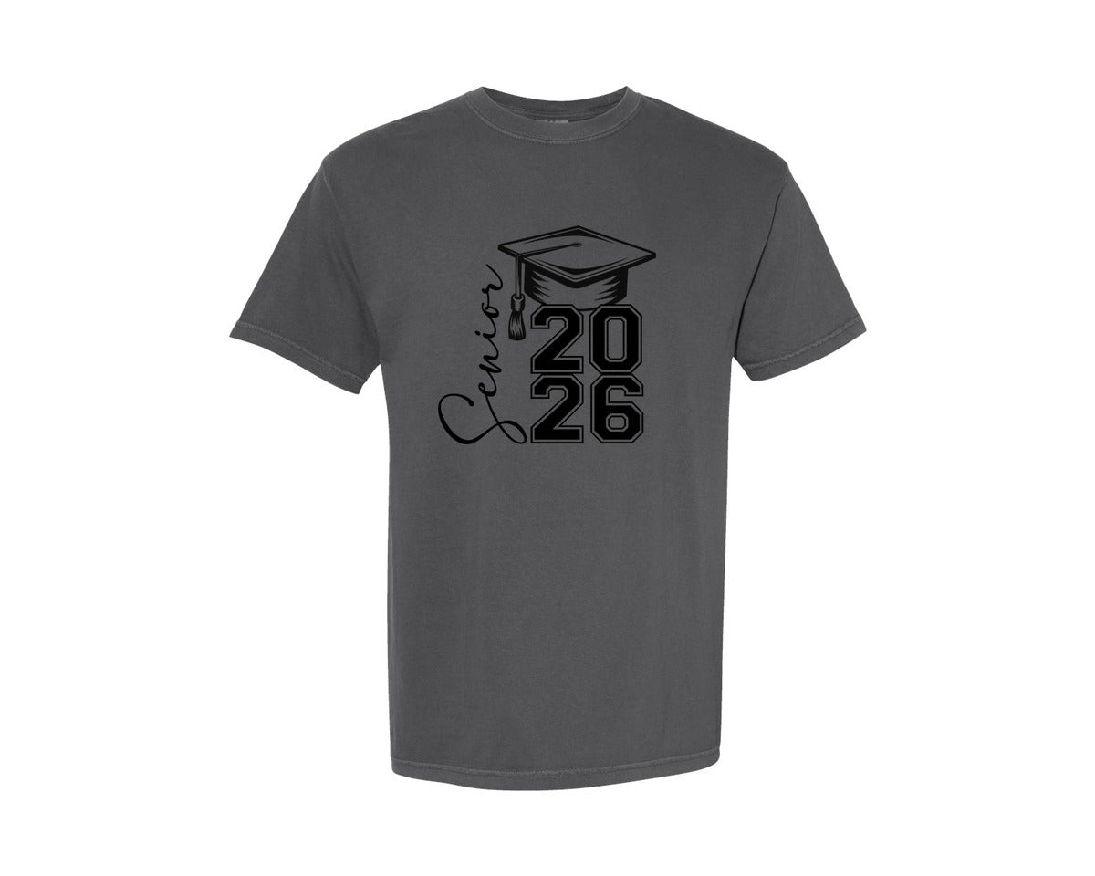 brand:Comfort Colors|color:Pepper|Senior 2026 Graduation Graphic T-Shirt