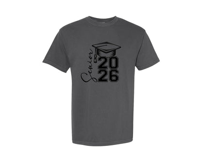 brand:Comfort Colors|color:Pepper|Senior 2026 Graduation Graphic T-Shirt