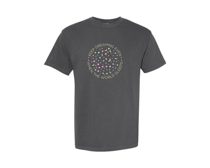 brand:Comfort Colors|color:Pepper|Keep Dreaming Inspire Change And Hope Graphic T-Shirt