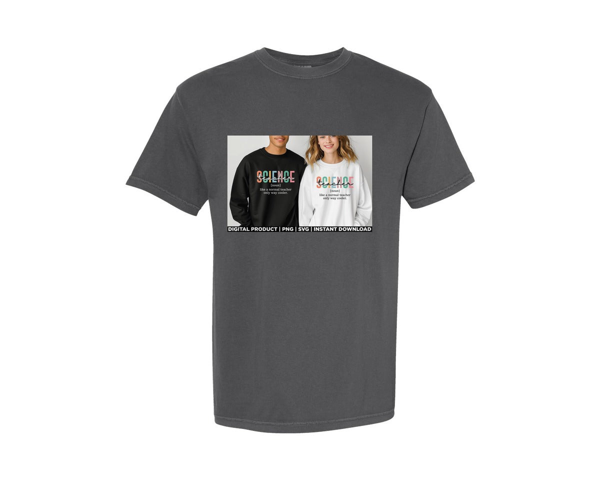 brand:Comfort Colors|color:Pepper|Funny Science Teacher Definition 2 Graphic T-Shirt