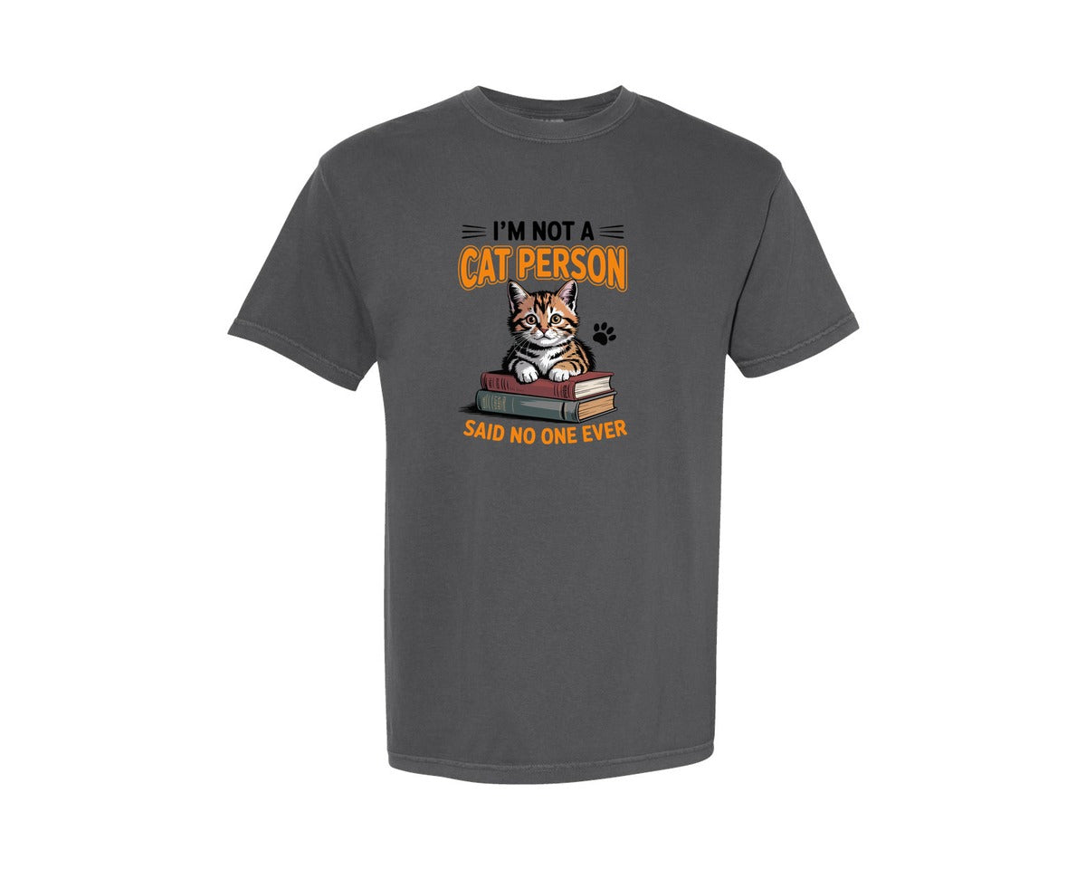 brand:Comfort Colors|color:Pepper|Cat Person Ever Vector Typography Design Graphic T-Shirt