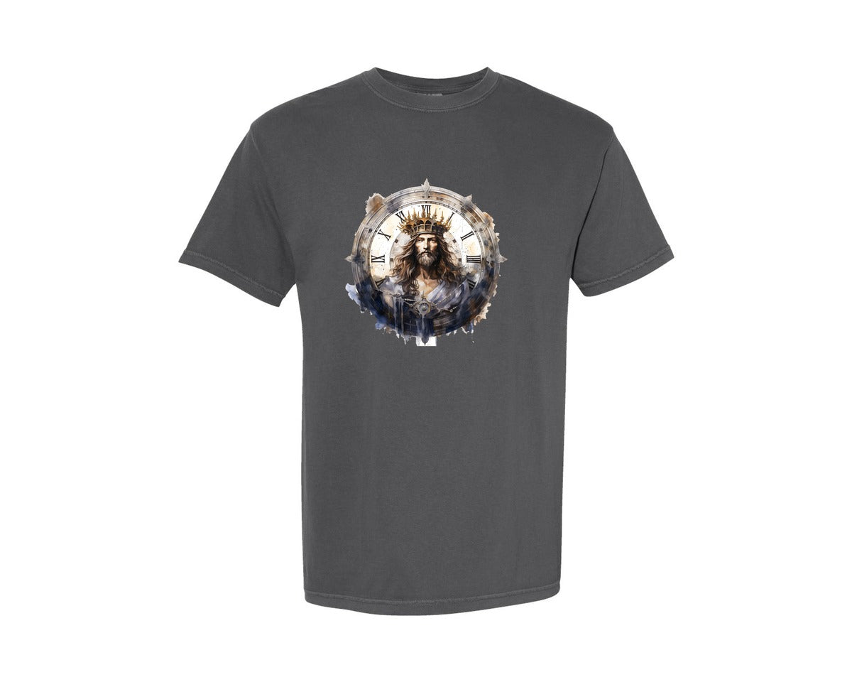 brand:Comfort Colors|color:Pepper|Jesus Christ Vintage Wild Flowers Graphic T-Shirt