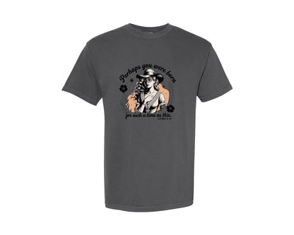 brand:Comfort Colors|color:Pepper|Perhaps You Were Born Christian 3 Graphic T-Shirt