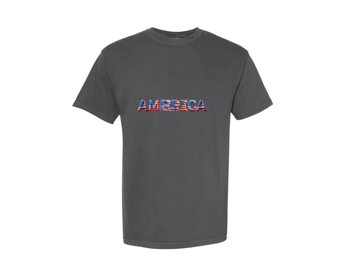 brand:Comfort Colors|color:Pepper|America Usa Freedom Patriotic Graphic T-Shirt