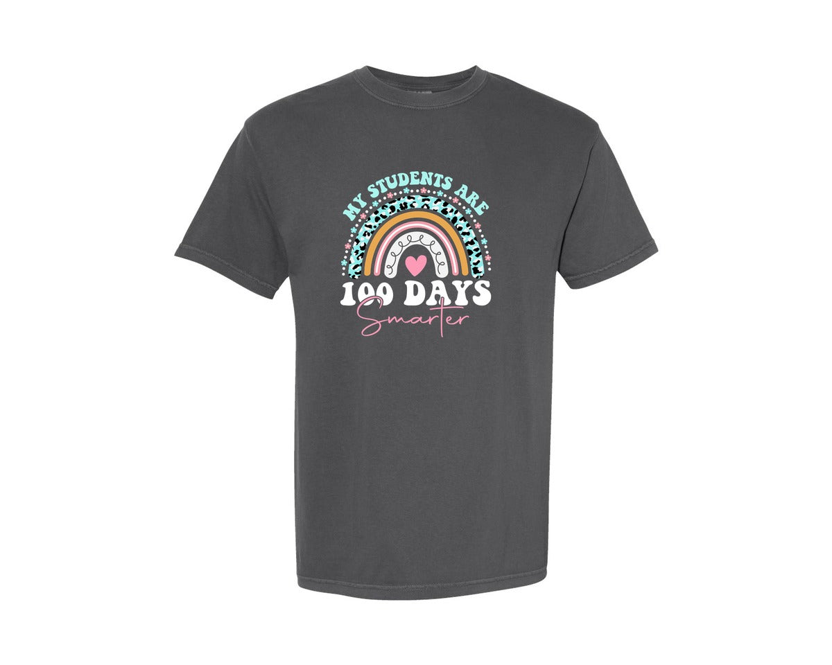 brand:Comfort Colors|color:Pepper|My Students Are 100 Days Smarter T Shirt 14 Graphic T-Shirt