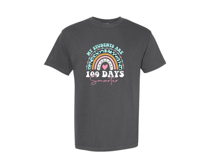 brand:Comfort Colors|color:Pepper|My Students Are 100 Days Smarter T Shirt 14 Graphic T-Shirt