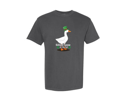 brand:Comfort Colors|color:Pepper|Silly Goose St Patricks Funniest Graphic T-Shirt