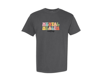brand:Comfort Colors|color:Pepper|Yarn Mental Health Matters Shirt Graphic T-Shirt