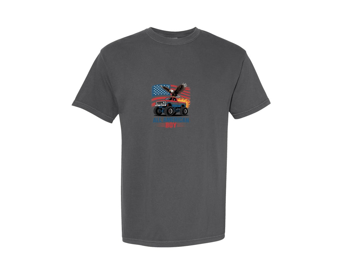 brand:Comfort Colors|color:Pepper|All American Boy 4 Graphic T-Shirt