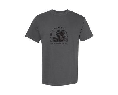 brand:Comfort Colors|color:Pepper|Wind And Waves Obey Him Mark 441 Graphic T-Shirt