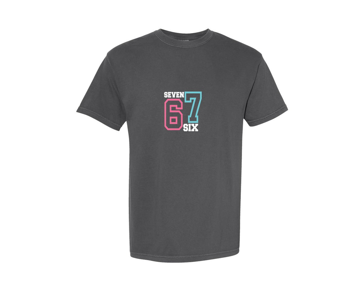 brand:Comfort Colors|color:Pepper|Six Seven 6 7 Six Seven Funny Graphic T-Shirt