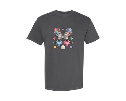 brand:Comfort Colors|color:Pepper|Faux Yarn Bunny Easter Faux Bunny Graphic T-Shirt