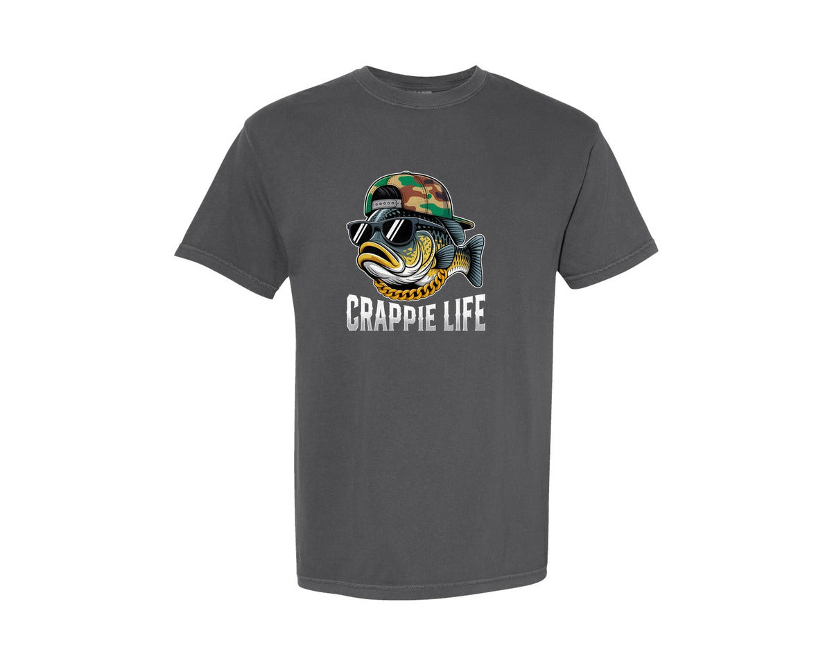 brand:Comfort Colors|color:Pepper|Retro Fishing Tshirt Design Graphic T-Shirt