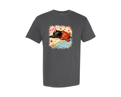brand:Comfort Colors|color:Pepper|Vintage Valentine Square Tshirt 25 Graphic T-Shirt